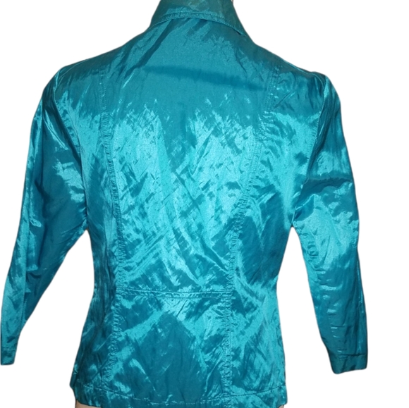 BLUE  JACKET Metallic petite 6 Ruby Rd - Picture 2 of 9
